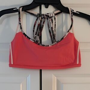 Lululemon Athletica Coral Strappy Sports Bra